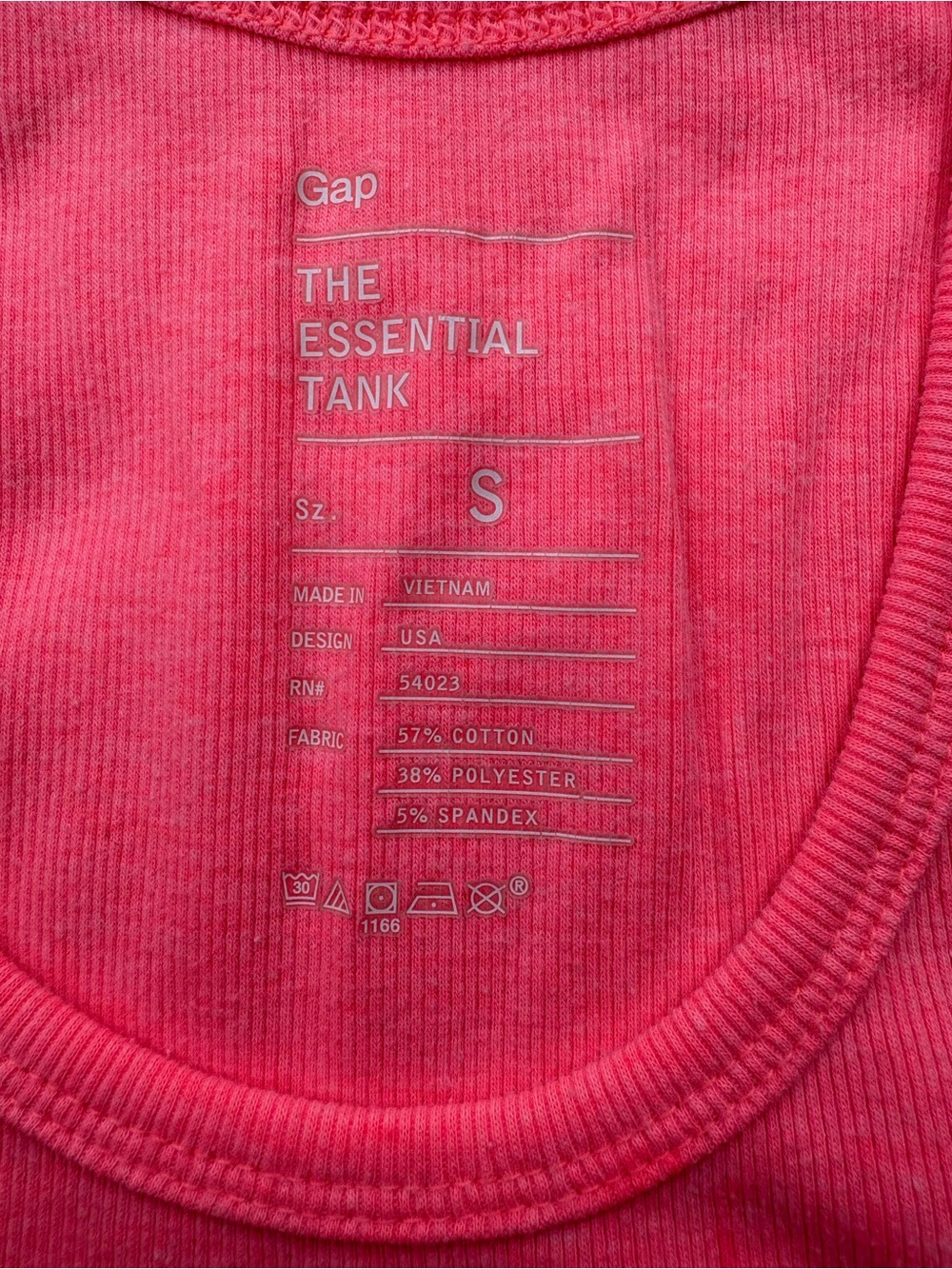 GAP Pink Ribbed Essential Tank - Picture 4 of 4
